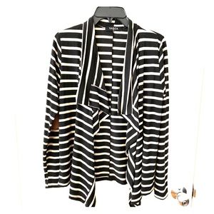 NWOT Striped Long Sleeve Elbow Patch Cardigan